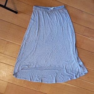 Jersey knit Amour Vert hi lo grey skirt sz M